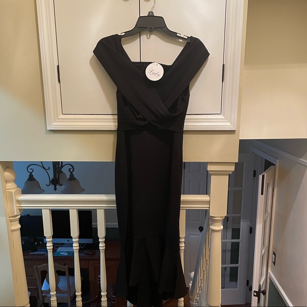 Lady Black Tie Dress